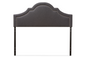 Rita Modern and Contemporary Dark Grey Fabric Upholstered Full Size Headboard