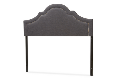 Rita Modern and Contemporary Dark Grey Fabric Upholstered Full Size Headboard