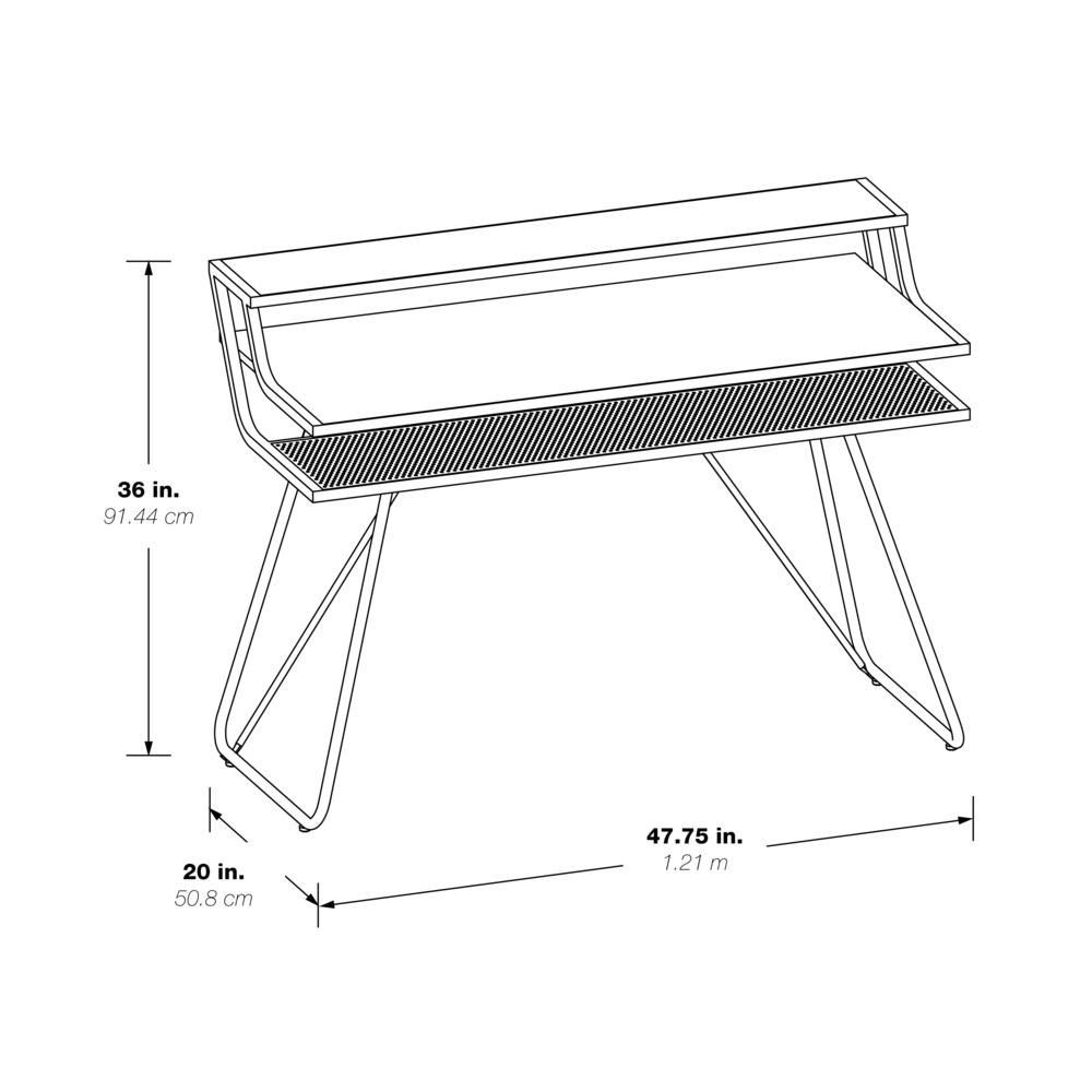 Glitch Battlestation Gaming Desk in Red - Enhance Your Gaming Experience