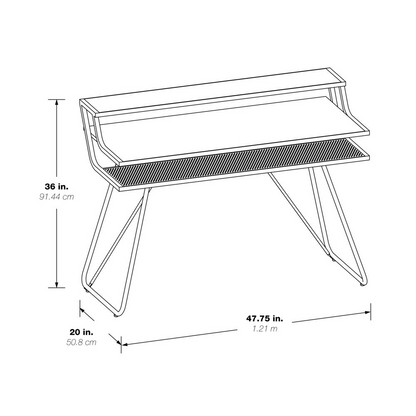 Glitch Battlestation Gaming Desk in Red - Enhance Your Gaming Experience