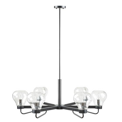 510 Design Devon 6-Light Modern Chandelier with Bowl-Shaped Shades - Enhance Your Interior