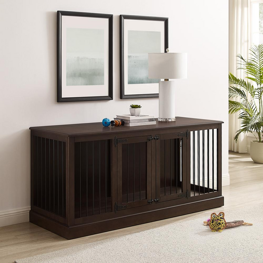 Medium Credenza Pet Crate: Stylish & Secure Home for Your Furry Friend