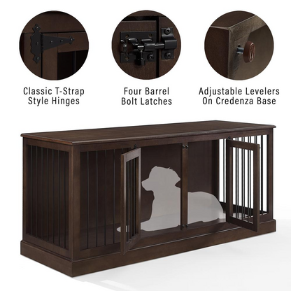 Medium Credenza Pet Crate: Stylish & Secure Home for Your Furry Friend