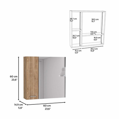 DEPOT E-SHOP Harbor Medicine Cabinet - Stylish and Functional Bathroom Storage Solution