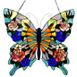 CHLOE Lighting Tiffany-glass Butterfly Window Panel 22.5x24 | Stained Glass Design