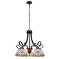 CHLOE Lighting GRENVILLE Victorian Tiffany-Style Dark Bronze 5 Light Chandelier 25" Wide