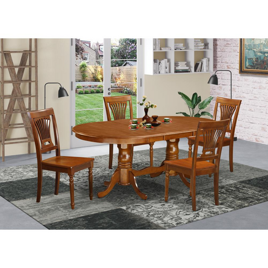 5 Pc Dining Room Set - Country Style Design | Elegant and Durable - Navarrete Furniture