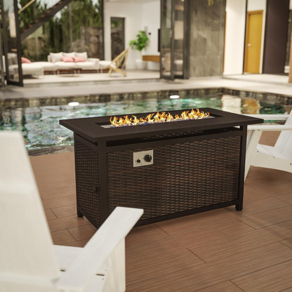 Olympia 45" x 25" Outdoor Propane Gas 50,000 BTU Fire Pit Table