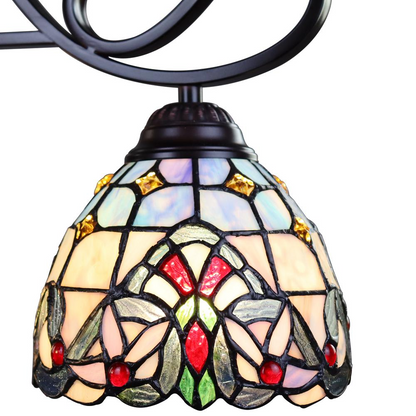 CHLOE Lighting GRENVILLE Tiffany-Style Blackish Bronze 3-Light Victorian Mini-Chandelier 25" Wide