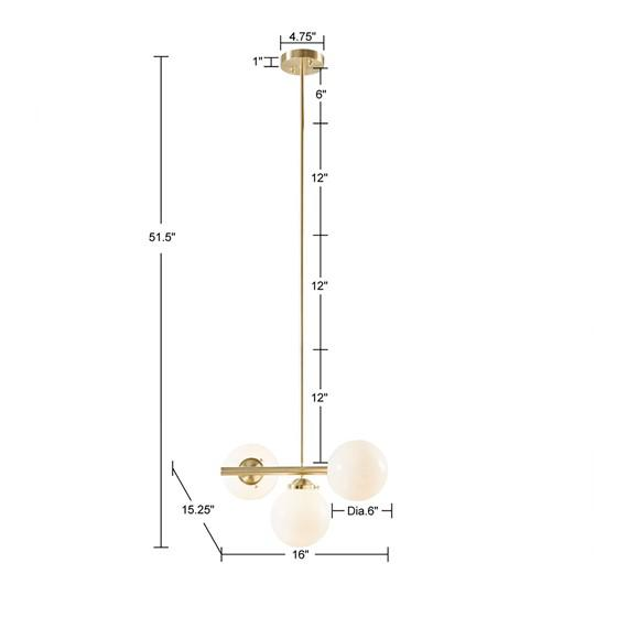 Aurelia Chandelier Gold 16x15.25x51.5