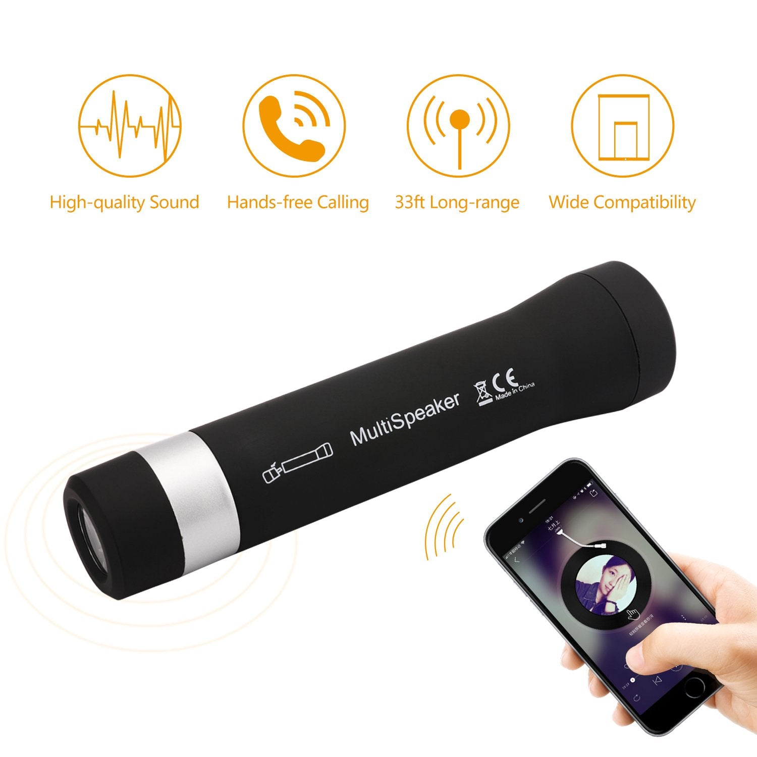 Ultimo Multimo 5-in-1 Bike Speaker – Bluetooth, MP3, Power Bank, LED Light - Navarrete Furniture
