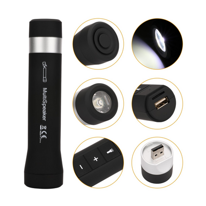 Ultimo Multimo 5-in-1 Bike Speaker – Bluetooth, MP3, Power Bank, LED Light - Navarrete Furniture