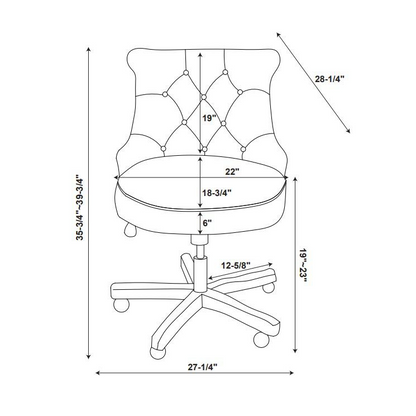 Sinclair Office Chair, Aqua - Stylish and Comfortable