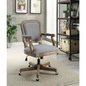 Maybell Office Chair, Light Gray - Rustic Farmhouse Design