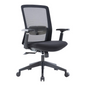 LeisureMod Ingram Modern Office Task Chair with Adjustable Armrests, Black