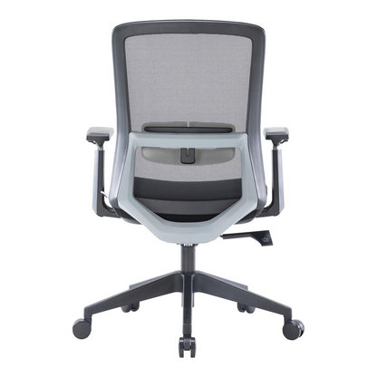 LeisureMod Ingram Modern Office Task Chair with Adjustable Armrests, Black