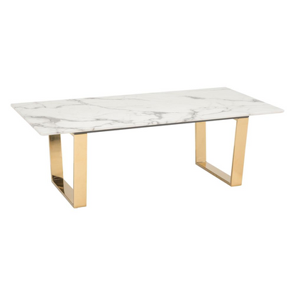 Atlas Coffee Table Stone & Gold - Modern and Sophisticated Design - Navarrete Furniture