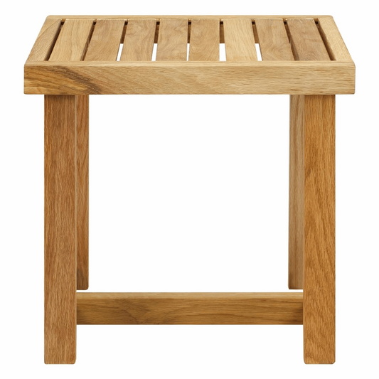 18" Shower Bench with Solid American White Oak - Navarrete Furniture