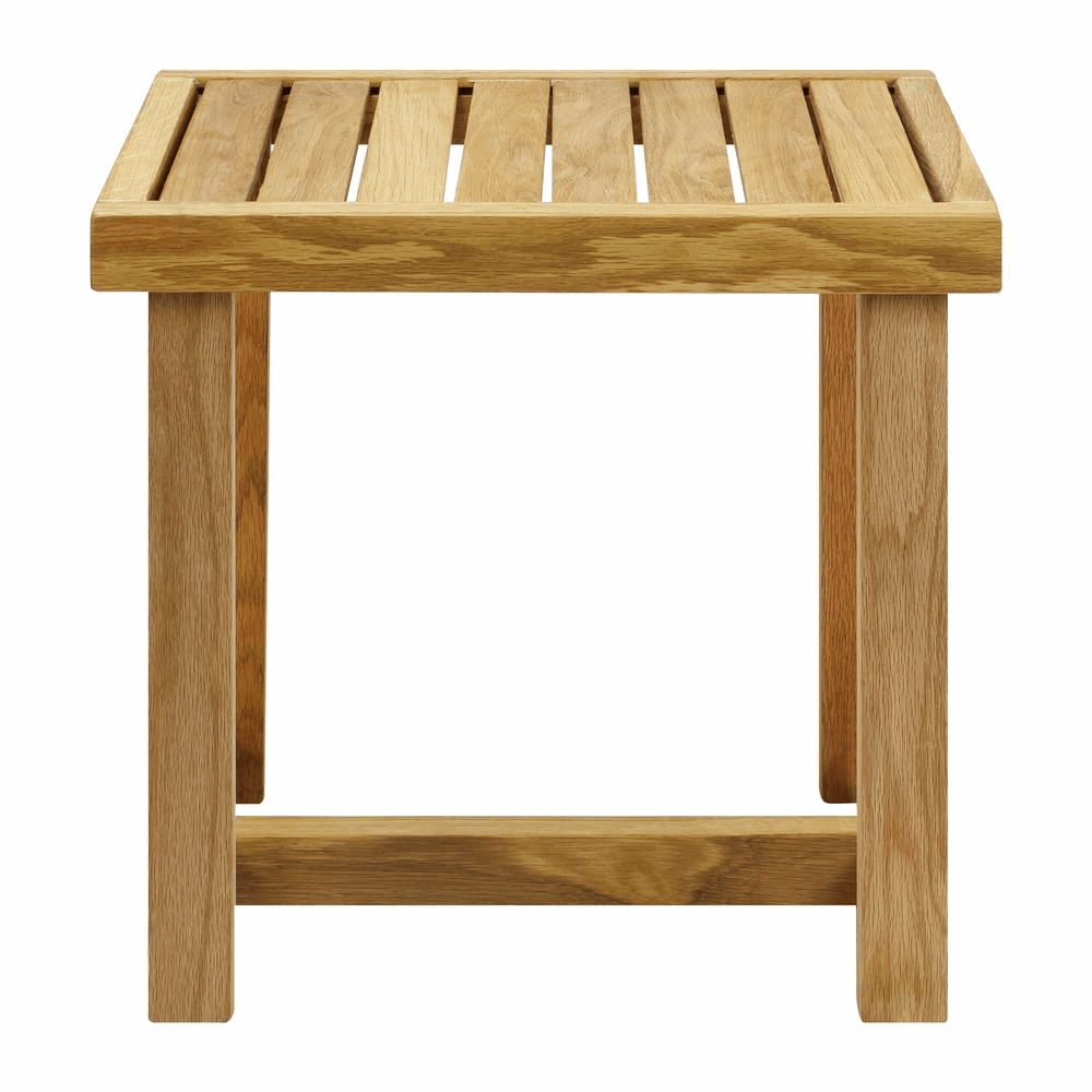 18" Shower Bench with Solid American White Oak - Navarrete Furniture