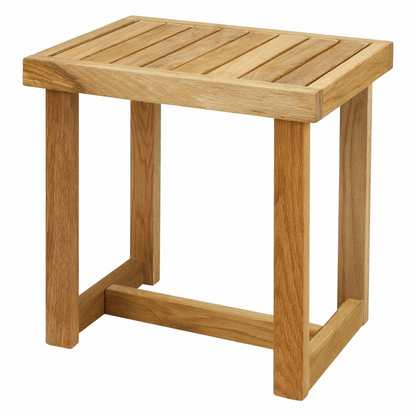 18" Shower Bench with Solid American White Oak - Navarrete Furniture