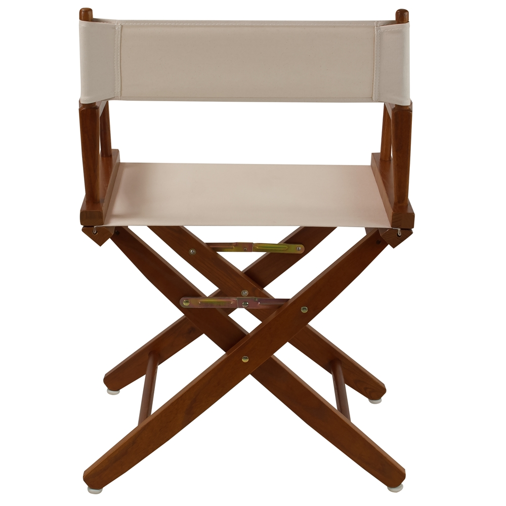 American Trails Extra-Wide Premium 18" Directors Chair Mission Oak Frame with Natural Color Cover