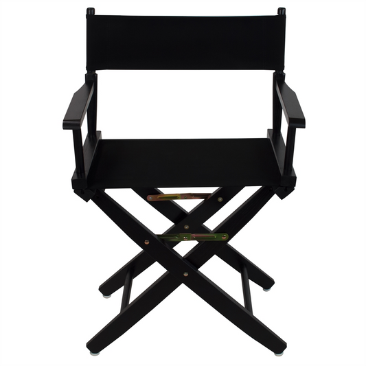 American Trails Extra-Wide Premium 18" Directors Chair Black Frame with Black Color Cover