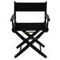 American Trails Extra-Wide Premium 18" Directors Chair Black Frame with Black Color Cover