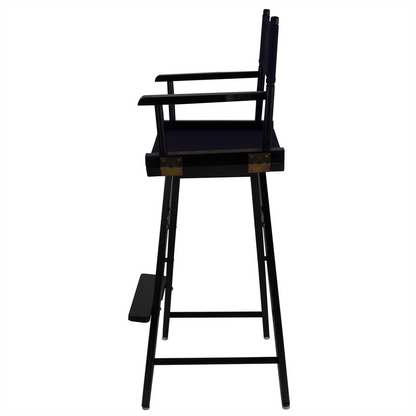 American Trails Extra-Wide Premium 30" Directors Chair Black Frame with Navy Color Cover