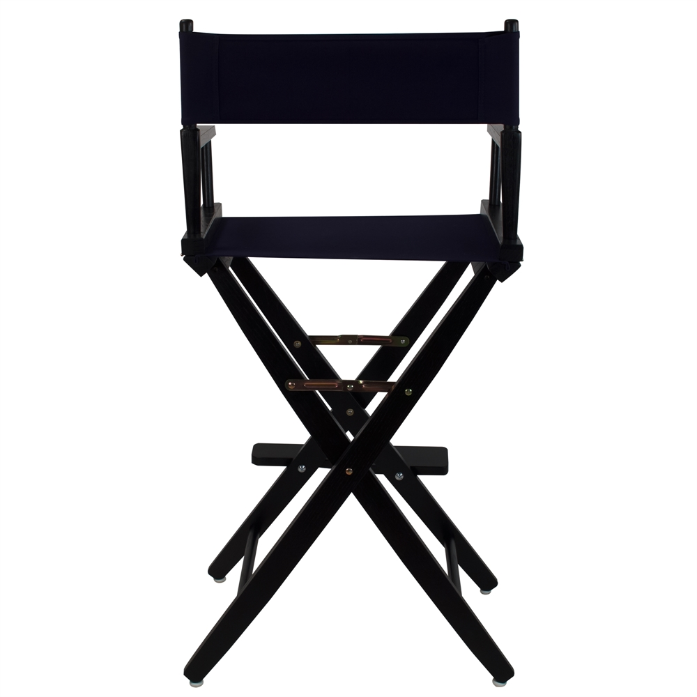 American Trails Extra-Wide Premium 30" Directors Chair Black Frame with Navy Color Cover