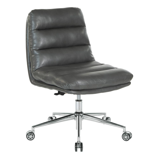 Legacy Office Chair - Plush Tufted Design, Height Adjustable, Chrome Base