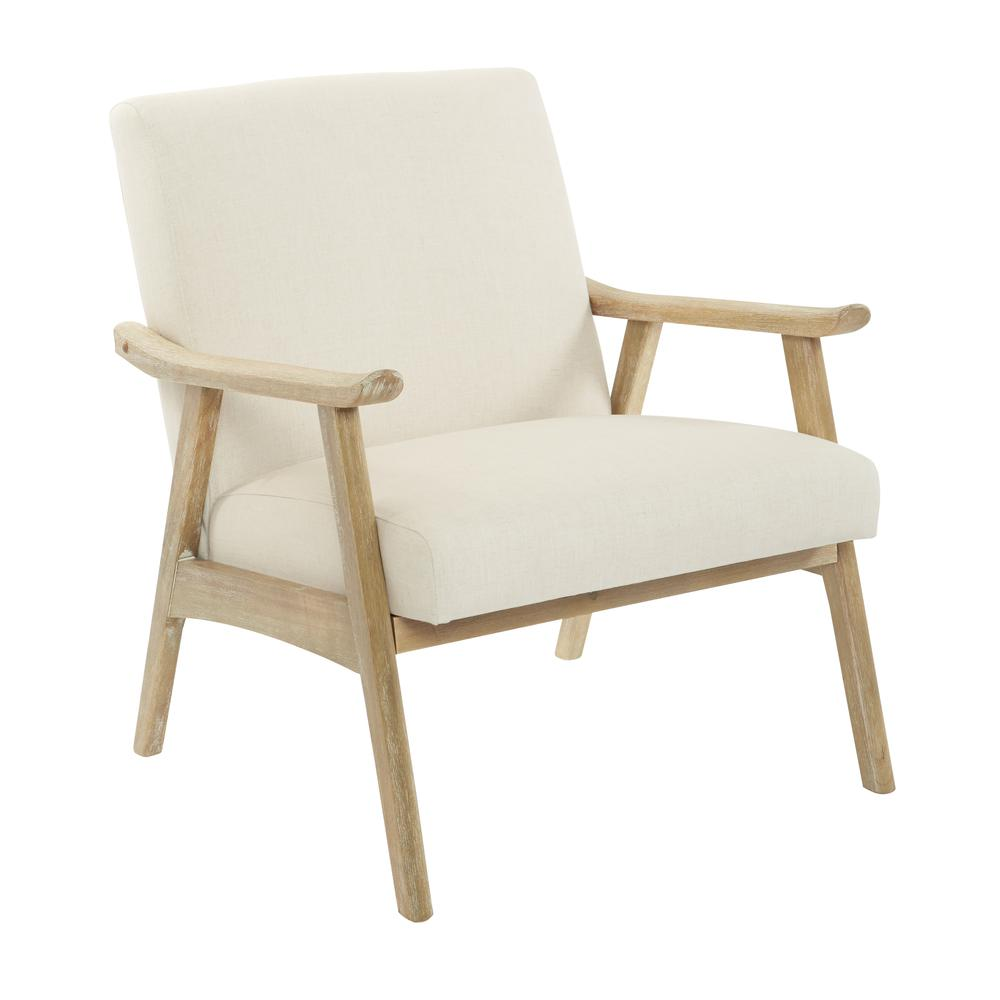 Weldon Chair - Mid-Century Modern Arm Chair with Linen Fabric