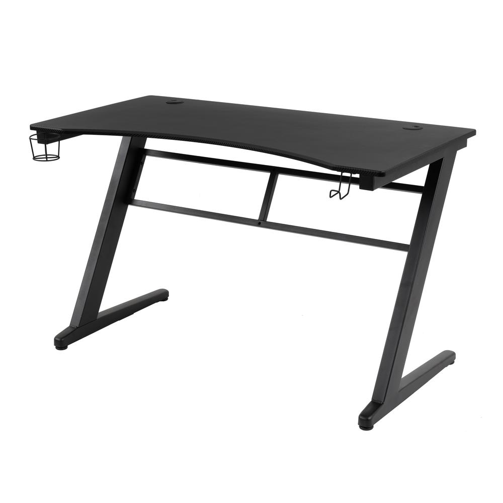 OS Home and Office Furniture Model 42245 Gaming Desk with Laminate Tactical Carbon Fiber Top