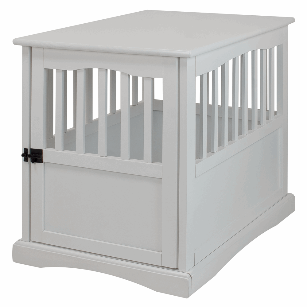 White Pet Crate End Table 