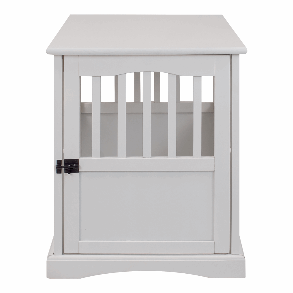 White Pet Crate End Table 