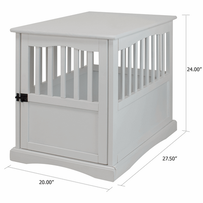 White Pet Crate End Table 