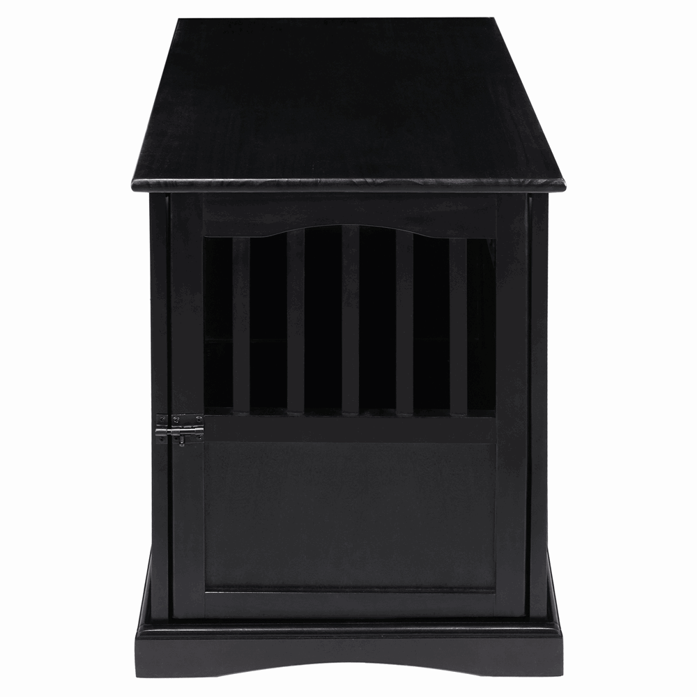 Elegant Black Solid wood & Cozy Pet Crate End Table luxurious style