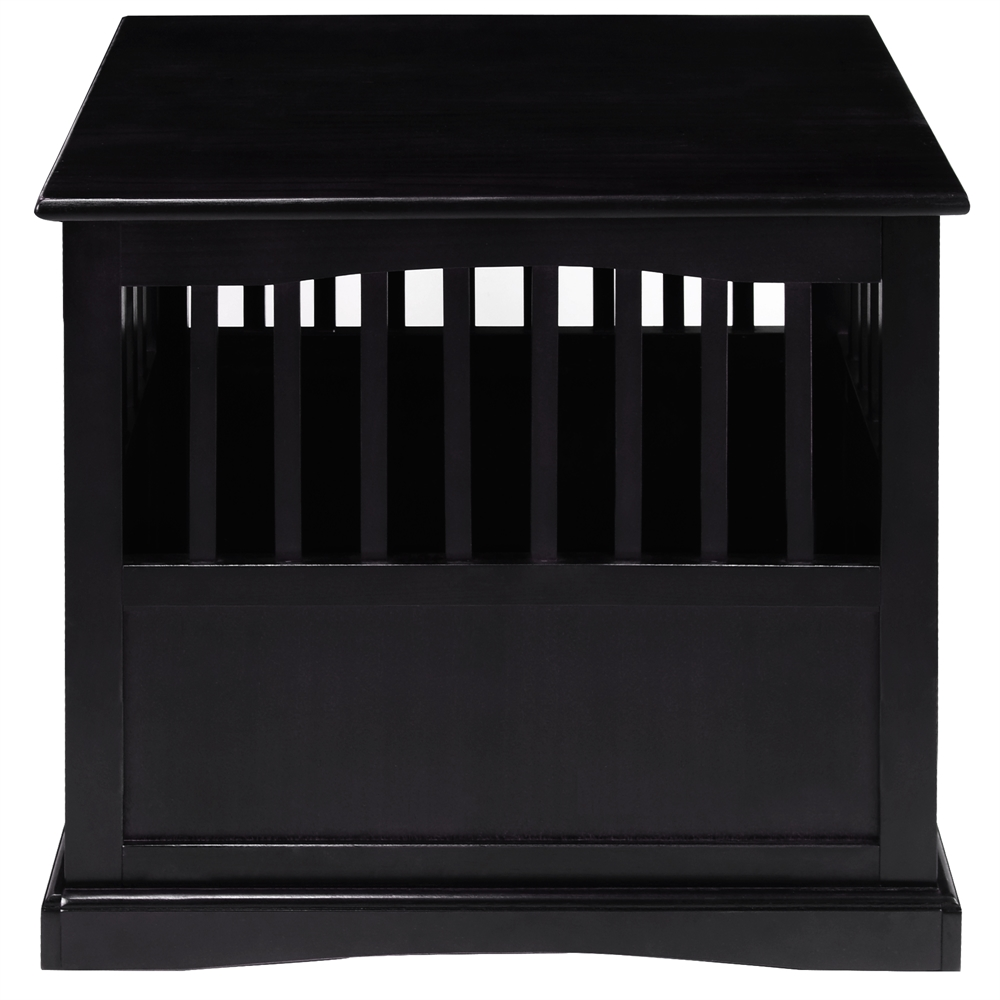 Elegant Black Solid wood & Cozy Pet Crate End Table luxurious style