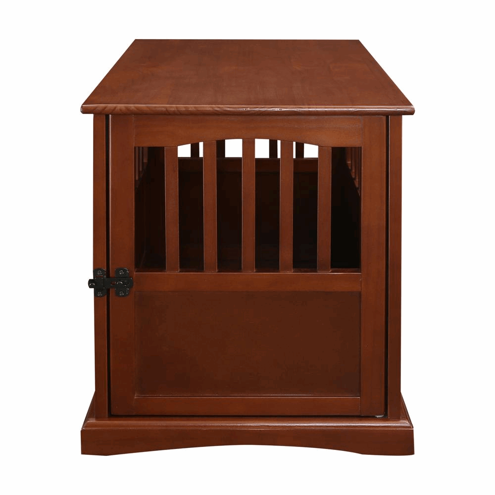 Sturdy & Chic Quality Solid Wood Walnut Pet Crate End Table Furniture