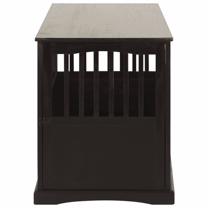 Elegant & Cozy Espresso Pet Crate End Table Provide a Comfortable Stay