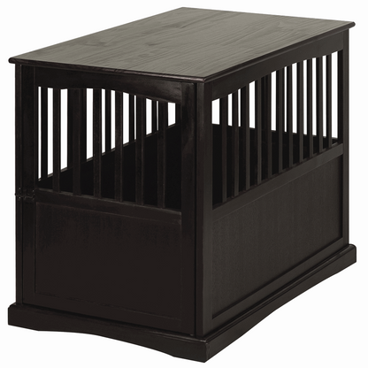 Elegant & Cozy Espresso Pet Crate End Table Provide a Comfortable Stay