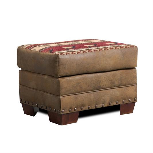 Sierra Lodge Ottoman - Rustic Charm and Lasting Comfort | Shop Now