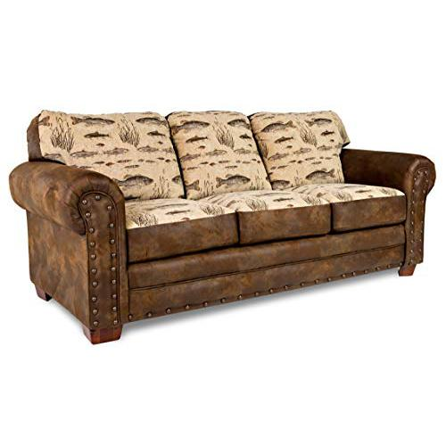 Angler's Cove Sleeper Sofa - Rustic Fishing Lodge Inspired Design | Cozy and Stylish Home Furniture