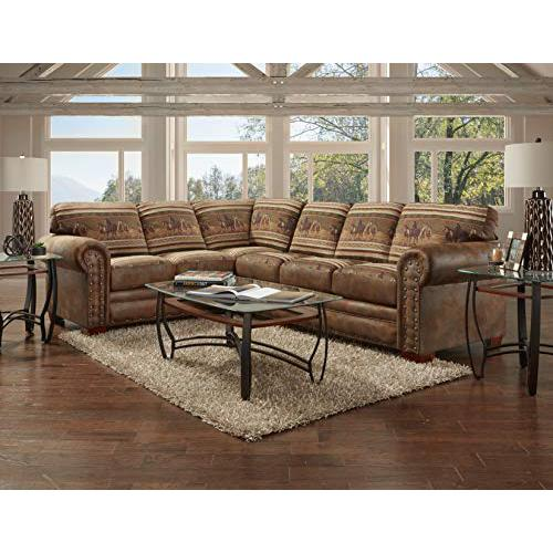 Wild Horses Two Piece Sectional Sofa | Rustic Lodge-Inspired Design