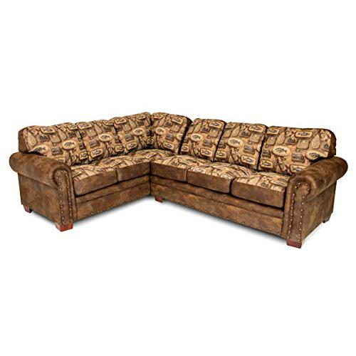 River Bend Two Piece Sectional Sofa - Rustic Fishing Lodge Inspired Design