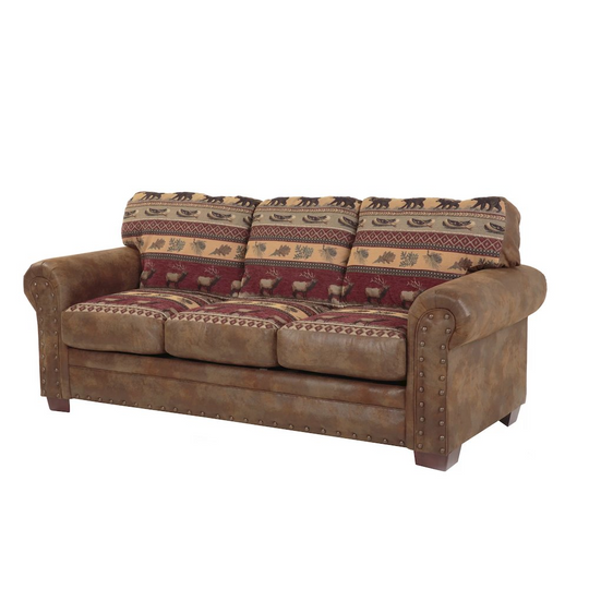 Sierra Lodge Sofa - Rustic Lodge-inspired Design - Cozy and Durable