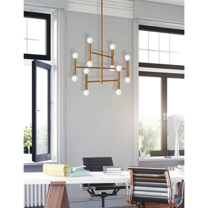 Add Elegance to Your Space with the 12LT Chandelier - Vintage Bronze Finish