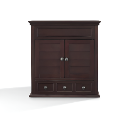 Crosley Lydia Espresso Wall Cabinet - Chic Bathroom Storage