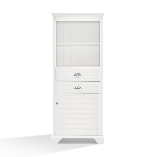 Lydia Tall Cabinet White - Maximize Storage Space with Classic Cottage Aesthetic