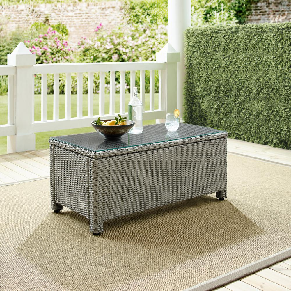 Bradenton Outdoor Wicker Coffee Table Gray - Durable and Stylish - Navarrete Furniture