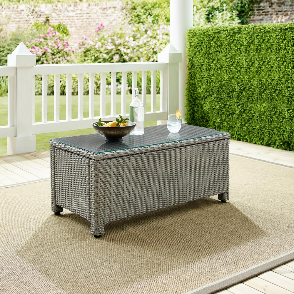 Bradenton Outdoor Wicker Coffee Table Gray - Durable and Stylish - Navarrete Furniture